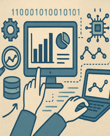 Image of data and technology analysis process